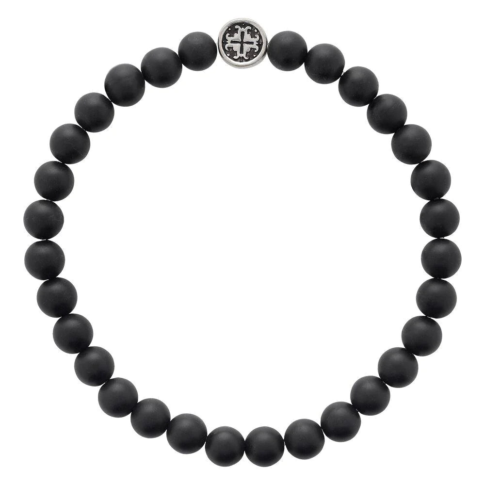 Bracelets and bangles perfect for love with gems -Black Agate Bracelet by Mala + Mantra