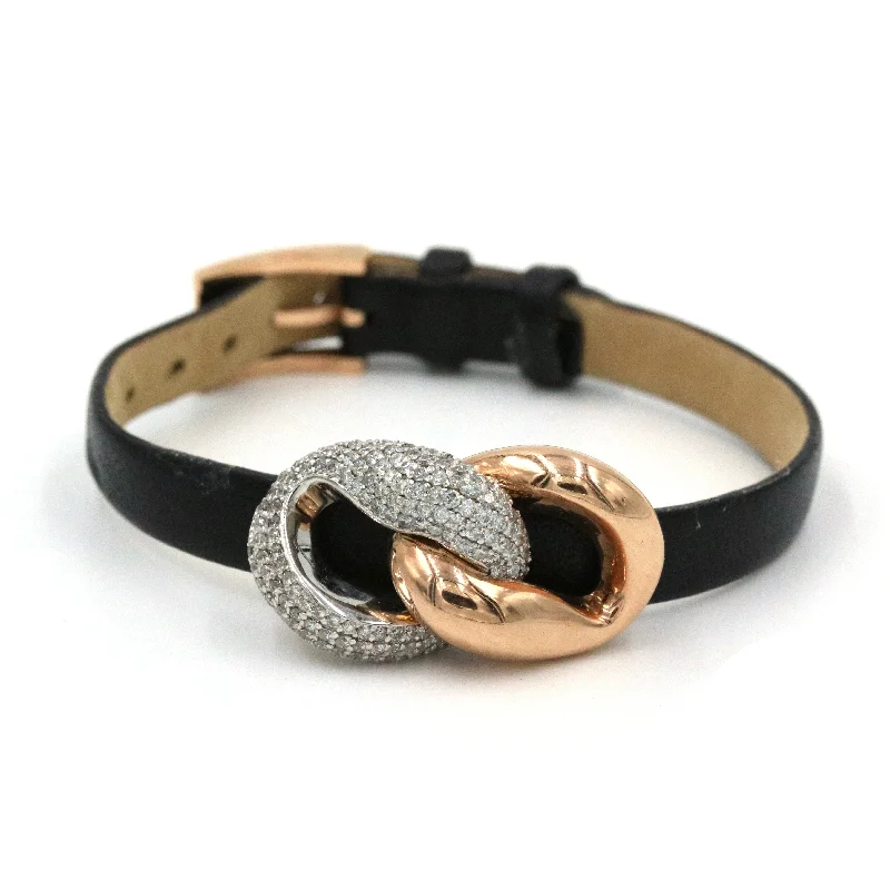 Sleek bracelets and bangles perfect for modern wrist style -Diamond Knot Station Bracelet