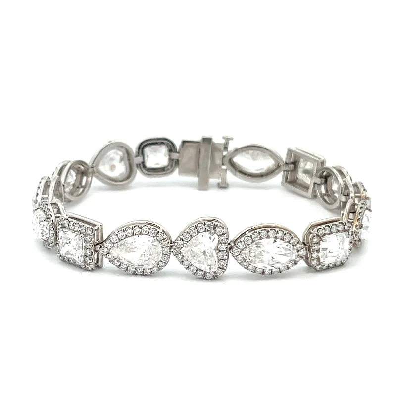 Sleek bracelets and bangles perfect for modern wrist style -Diamond Multi-Shape Bracelet