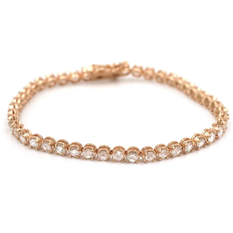 Bracelets and bangles with thin links for ease -Diamond Tennis Bracelet