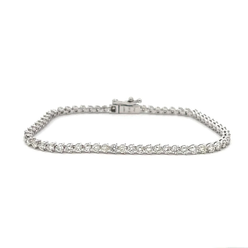 Bracelets and bangles featuring floral gems for romance -Diamond Tennis Bracelet