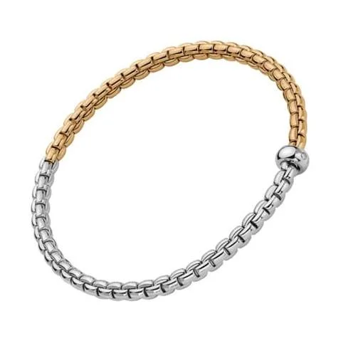 Bracelets and bangles perfect for thoughtful gift ideas -FOPE EKA TWO-TONE 18K  FLEX-IT BRACELET