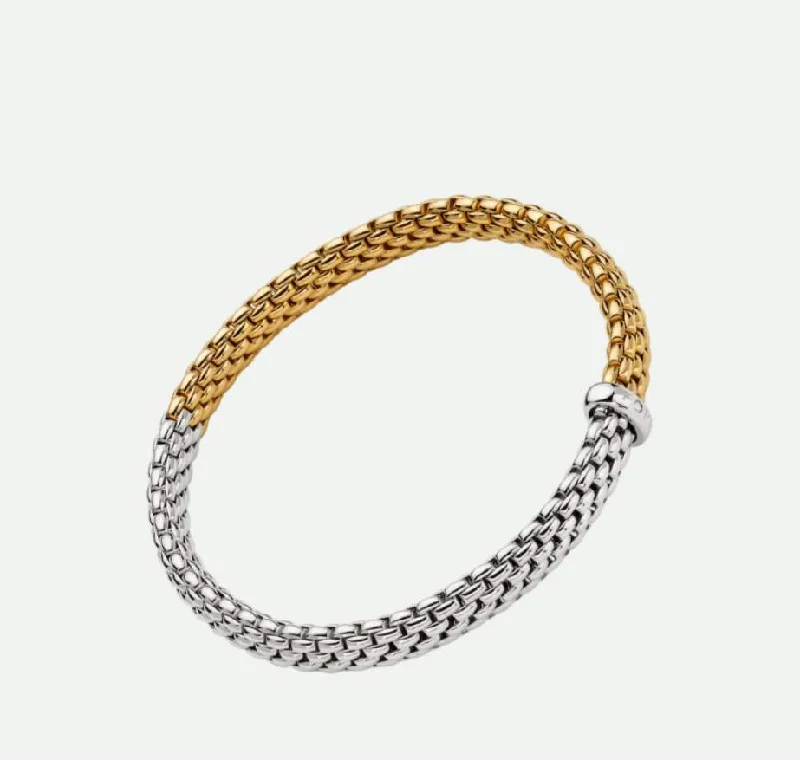 Bracelets and bangles perfect for mixing with others -FOPE SOLO FLEX'IT BRACELET WITH BICOLOR MESH