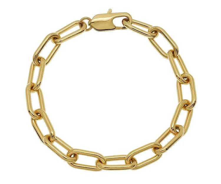 Free-spirit bracelets and bangles with earthy gems -Goldbug Long Link Bracelet