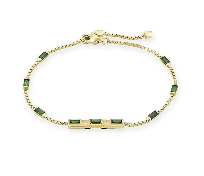 Sleek bracelets and bangles with floating stone settings -Gucci Link To Love Bracelet