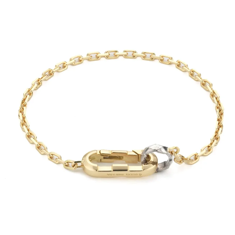 Quirky bracelets and bangles with offbeat stone style -Gucci Link To Love Chain Bracelet