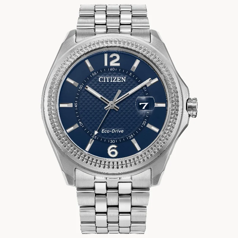 Mixable bracelets and bangles perfect for wrist stacking -Citizen Corso Classic with Navy Blue Dial and Stainless Steel Bracelet