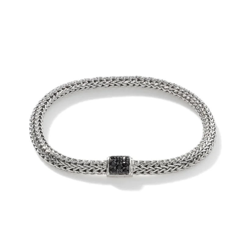 Dangle bracelets and bangles with gem fringe flair -John Hardy Icon Pavé Bracelet