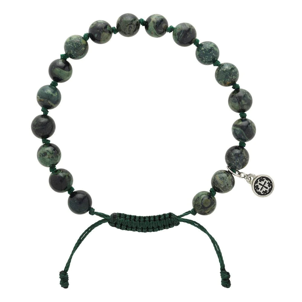 Bracelets and bangles perfect for youth with gems -Kambaba Jasper Men's Bracelet by Mala + Mantra