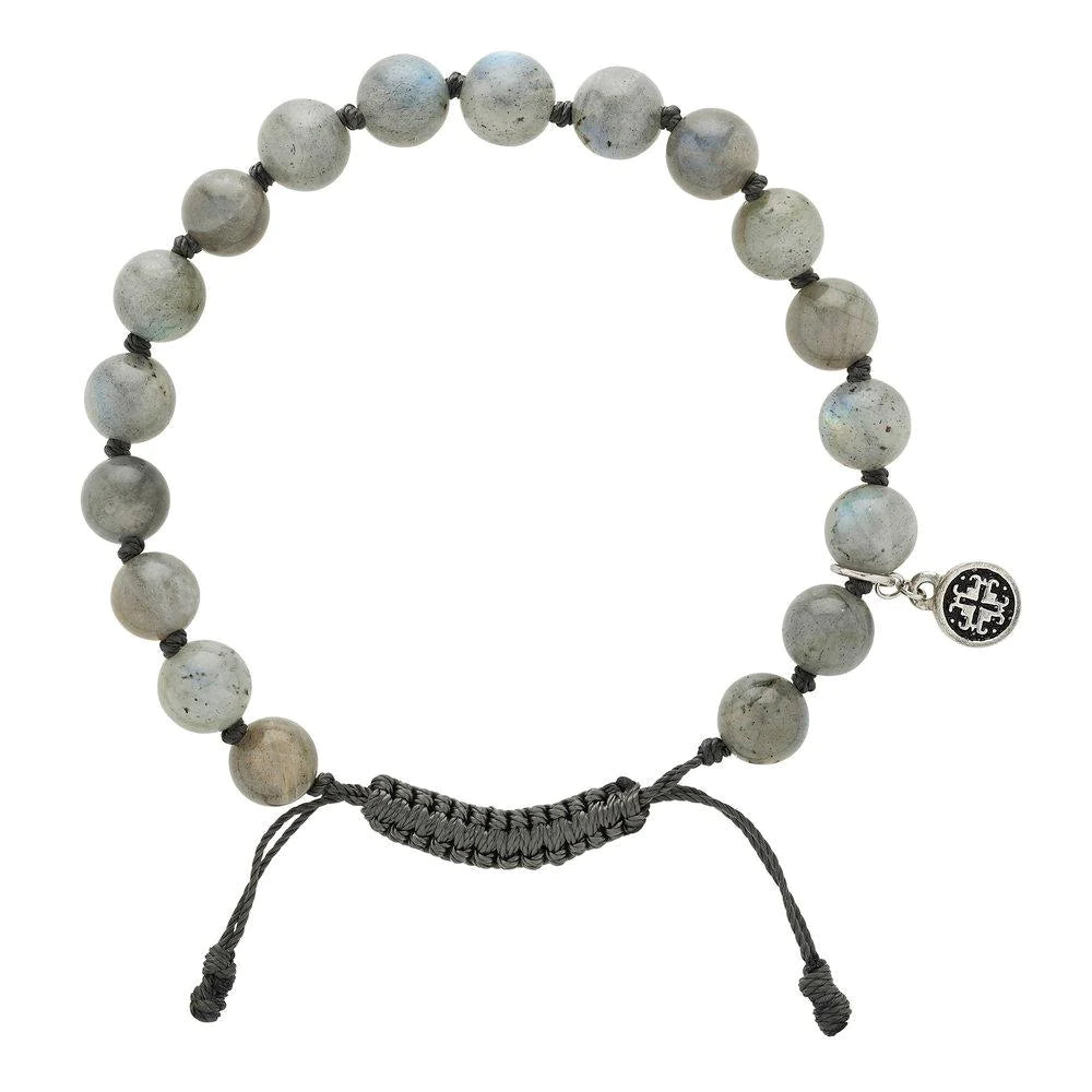 Soft bracelets and bangles with rose-cut stones -Labradorite Men's Bracelet by Mala + Mantra