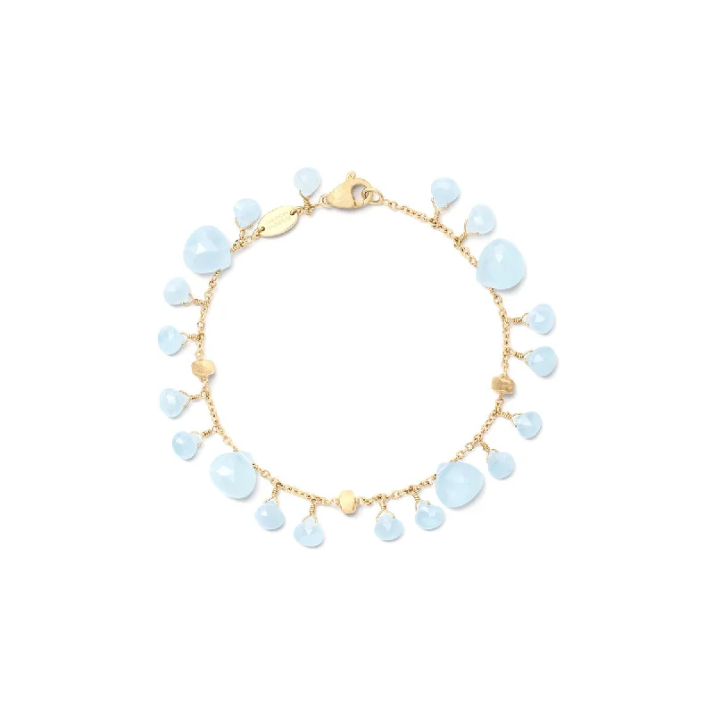 Satin bracelets and bangles for modern wrist chic -Marco Bicego Paradise Single Strand Aquamarine Bracelet