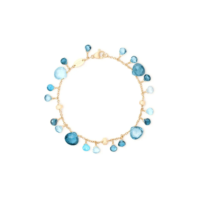 Beaded bracelets and bangles with tight stone beads -Marco Bicego Paradise Mixed Topaz Single Strand Bracelet