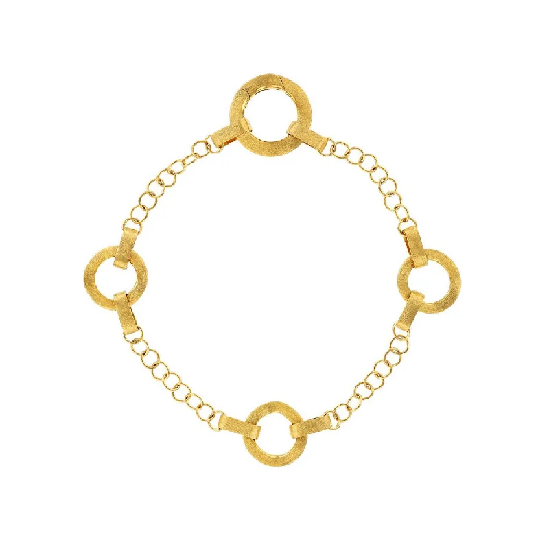 Satin bracelets and bangles for modern wrist chic -Marco Bicego Jaipur Four Circle Link Chain Bracelet