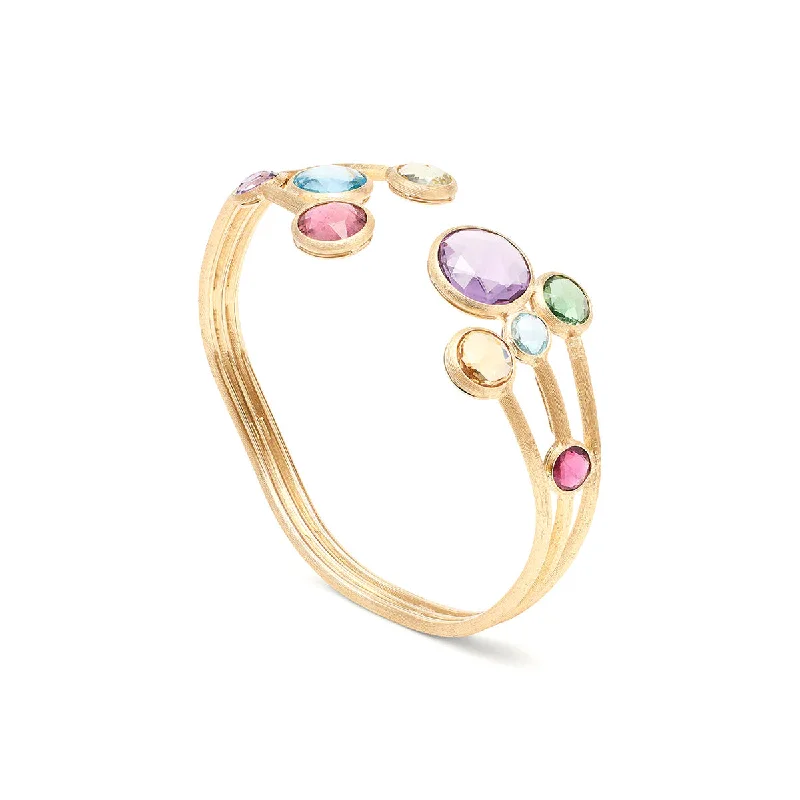 Rose gold bracelets and bangles for soft glow -Marco Bicego Jaipur Color Gemstone Cuff Bracelet