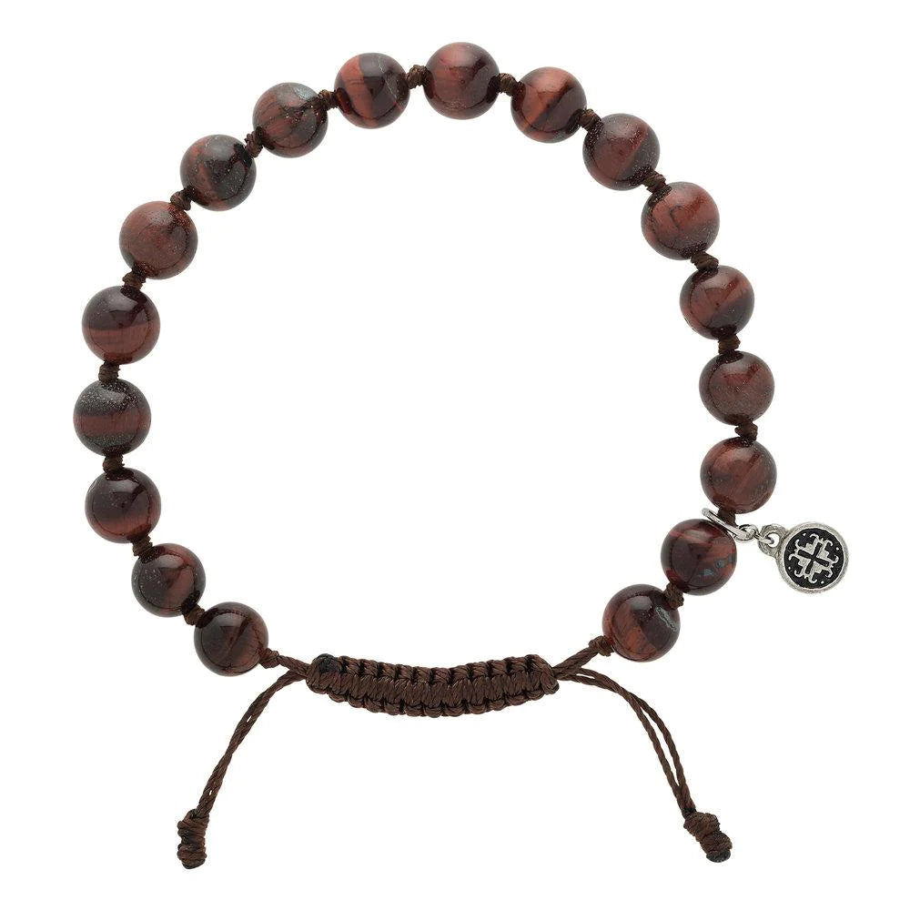 Month bracelets and bangles for personal stone picks -Reg Tiger's Eye Men's Bracelet by Mala + Mantra