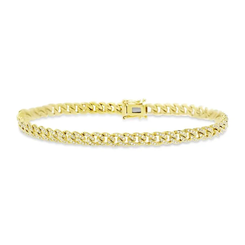 Party bracelets and bangles with dazzling stone designs -Shy Creation Diamond Pave Link Bracelet