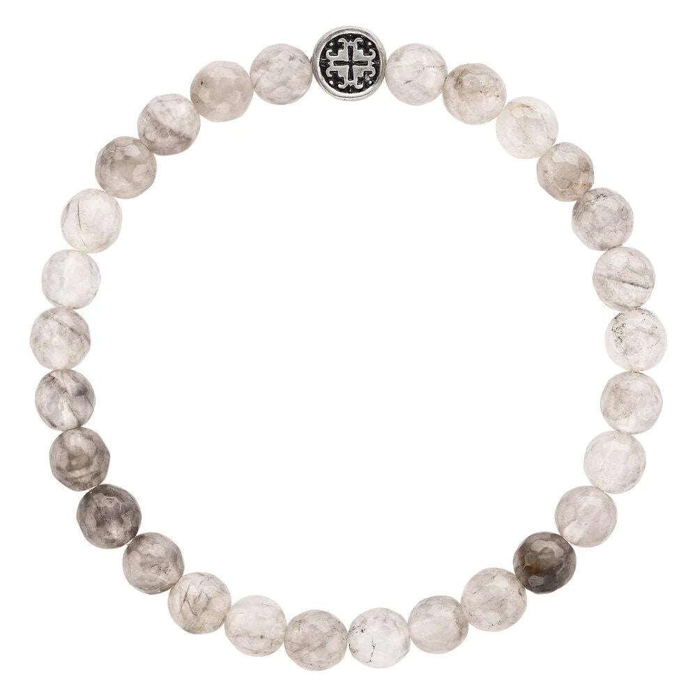 Bracelets and bangles perfect for occasions with shine -Silver Grey Quartz Bracelet by Mala + Mantra