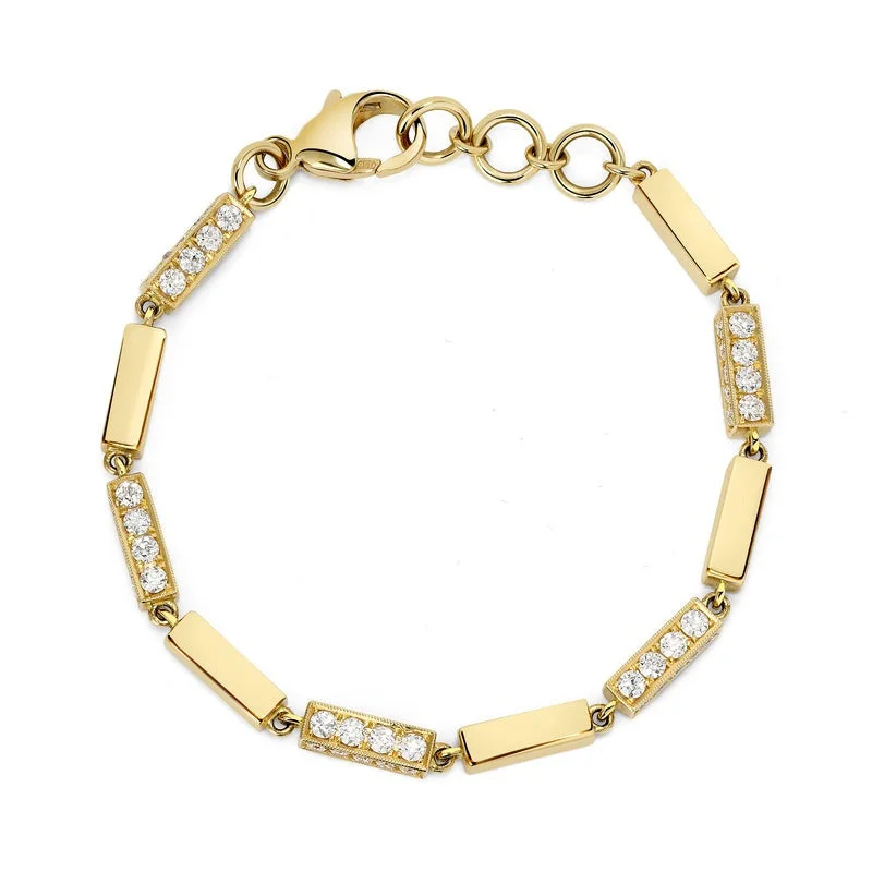 Bracelets and bangles perfect for winter with gems -Single Stone Diamond Giana Bracelet