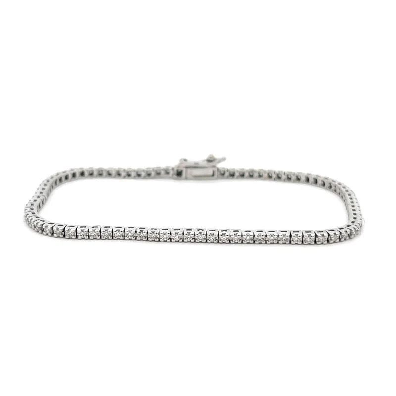 Bracelets and bangles featuring pearls for timeless grace -Small Diamond Tennis Bracelet