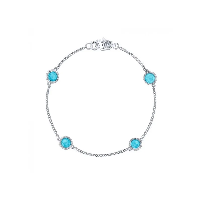 Bracelets and bangles perfect for love with gems -Tacori Four Station Neolite Turquoise Bracelet