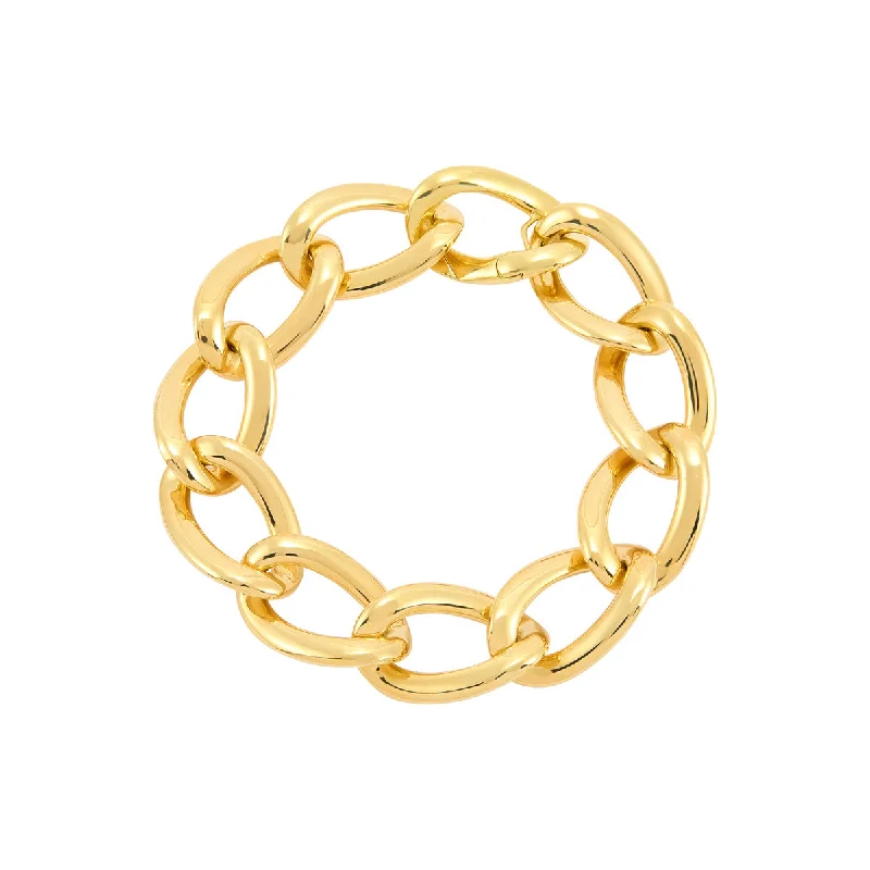 Bracelets and bangles perfect for winter with gems -Topper Italia Gold Twisted Oval Link Bracelet