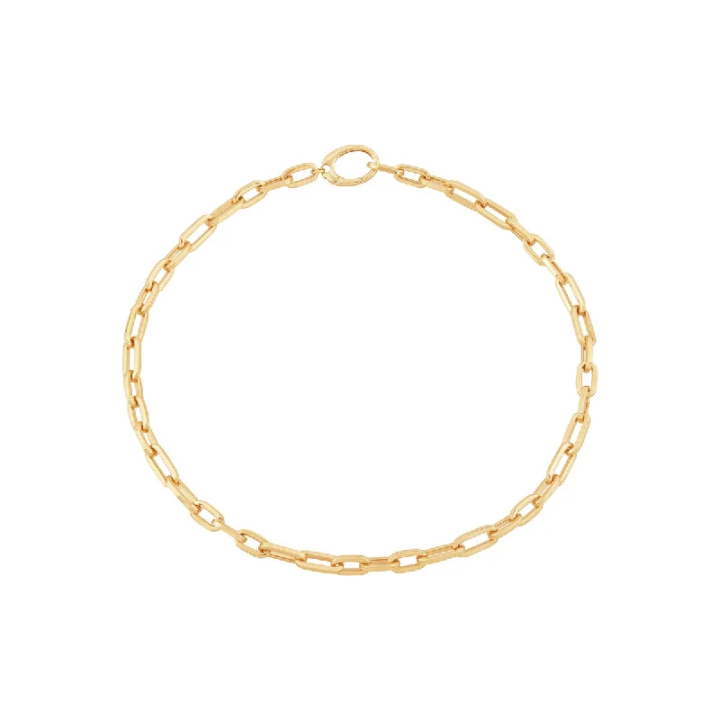 Bracelets and bangles perfect for youth with gems -Topper Italia Gold Oval Link Bracelet